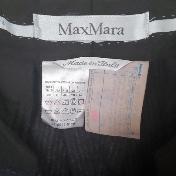 MaxMara Pinstripe Straight Leg Trousers - Picture 4 of 5